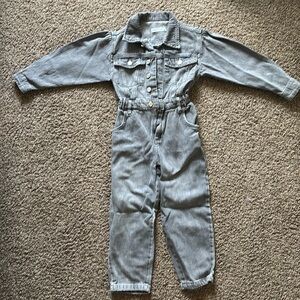 Zara charcoal denim long sleeve jumpusit